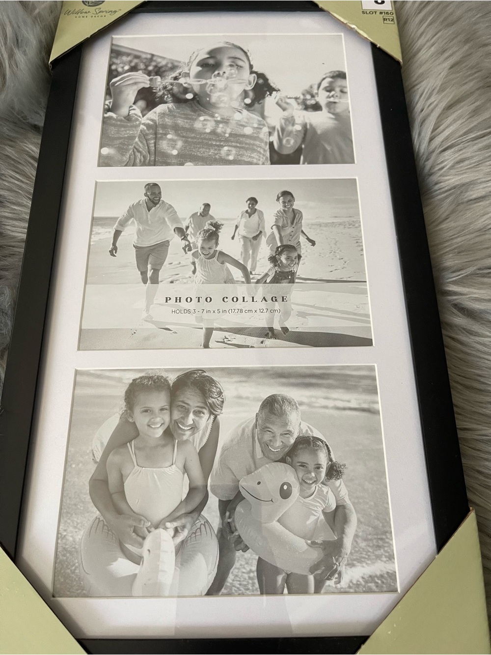 NIB photo collage holds 3- 7” x 5” photos